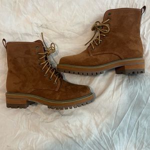 Brown Laceup Combat boots